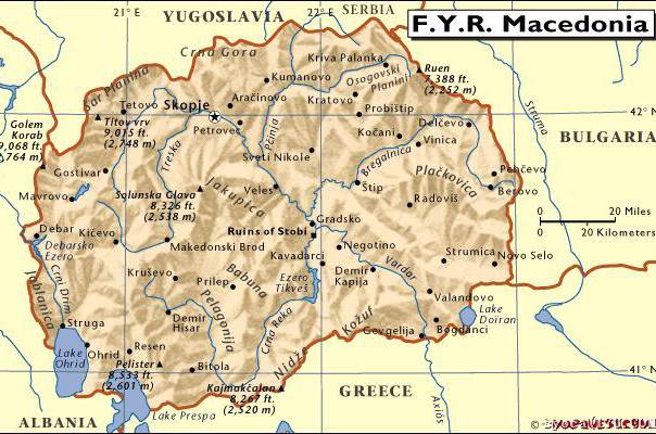 马其顿地图,马其顿地图高清中文版