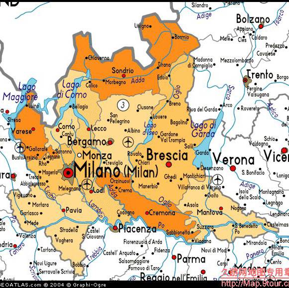意大利米兰地图,意大利地图高清中文版