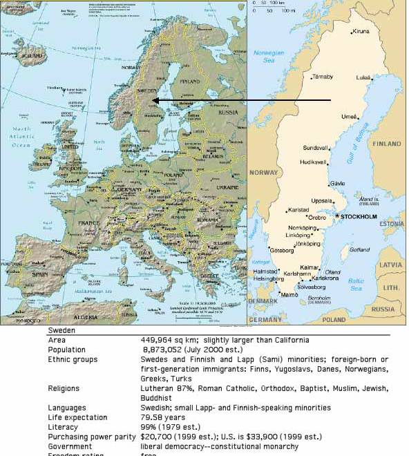 瑞典地图,瑞典地图高清中文版