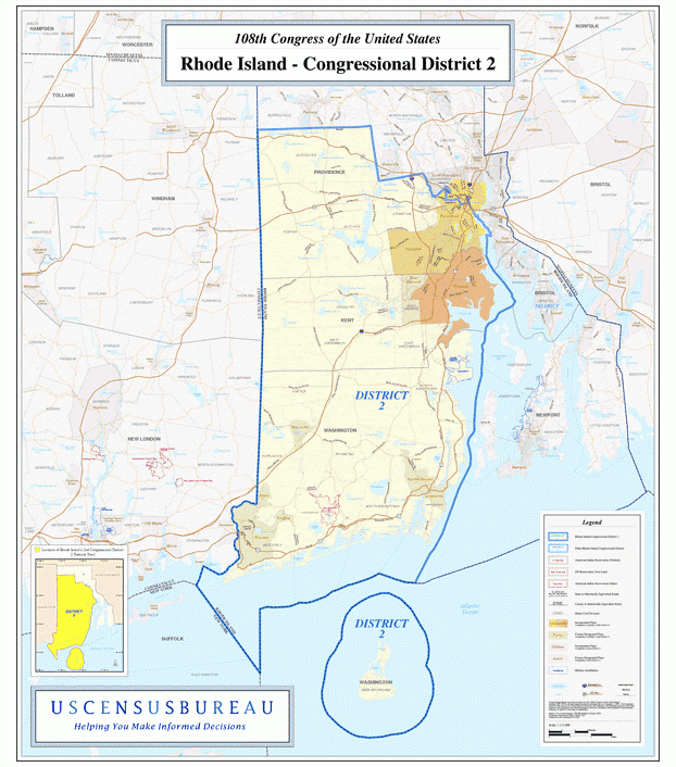 罗德岛(Rhode Island)行政区划图,美国地图高清中文版