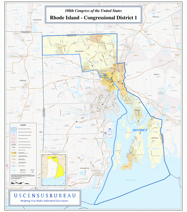 罗德岛(Rhode Island)行政区划图,美国地图高清中文版