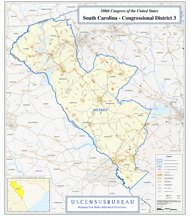 南卡罗来纳州地图(South Carolina),美国地图高清中文版