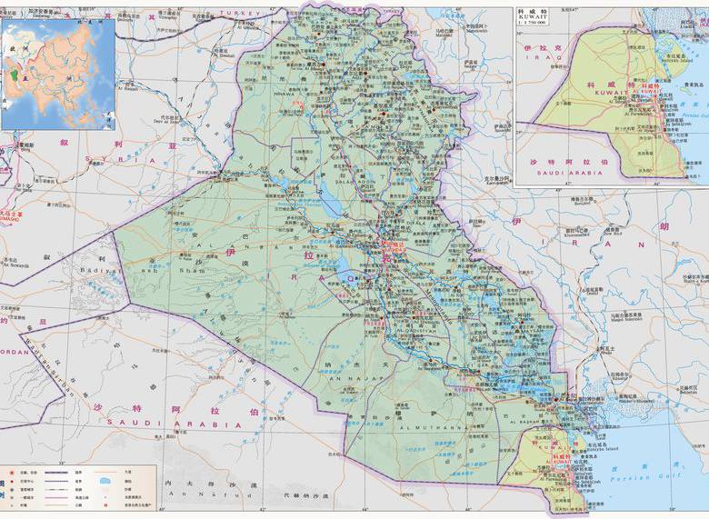 伊拉克地图,伊拉克地图高清中文版