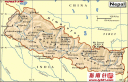 尼泊尔英文地图